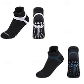 economico calzini da uomo-Per uomo 2 Paia Pacchi Multipli Calzini Calzini da Corsa Calzini Casual Blu + Bianco Rosso / Verde Colore Blocco di colori Vacanza Sport &amp; Outdoor Quotidiano Base Medio Primavera Autunno Moda Casual