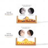 economico Luci decorative-1 luce notturna in acrilico personalizzata che può essere personalizzata in base a una data specifica per mostrare la fase lunare con opzioni per personalizzare testo e data. Questo la rende un regalo