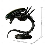 Недорогие Скульптуры-Ночной светильник в виде космического монстра, 3D-лампочка для кино из смолы, светодиодная настольная лампа в стиле научной фантастики, домашний декор, сделанная вручную из смолы, лампа в виде