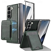 お買い得  サムスン用ケース-電話 ケース 用途 サムスンのギャラクシー Zフォールド7 Zフォールド6 Z Fold 5 Z Fold 4 Z Fold 3 磁気吸着ケース ウォレットカードケース 磁石バックル 全身保護 耐衝撃 レトロ風 PC PUレザー
