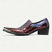 economico Mocassini in pelle premium-Mocassini in pelle di lusso bordeaux e blu con texture coccodrillo per uomo - Scarpe da cerimonia per uomini alla moda in eventi formali e serate fuori