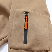 economico Felpa Tattica-Per uomo Felpa con cappuccio Felpa con cappuccio e zip corta Felpa con cappuccio in pile Felpa con cappuccio tattica Nero Blu marino Cachi Grigio chiaro Grigio scuro Con Cappuccio Semplice Tasca