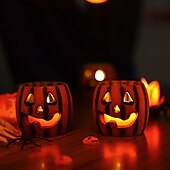 halpa Halloween sisätiloissa-1 kpl halloween-kurpitsan muotoinen led-elektroninen kynttilävalo sisä- ja ulkotiloihin juhla-makuuhuoneen ravintolan juhlava tunnelma koristevalo