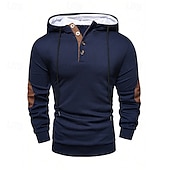 abordables sudaderas basicas hombre-Hombre Sudadera Sudadera con capucha y cremallera de un cuarto Blanco Azul Marino Marrón Caqui Gris Con Capucha Plano Con Texturas Deporte Casual Diario Ropa de calle Fresco Design Primavera &amp; Otoño