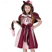 economico Costumi per bambine-Alice nel paese delle meraviglie Fiaba Gatto del Cheshire Vestito Costume Personaggi dei libri di fiabe Carino Cosplay di film for Ragazze Bambini Halloween Carnevale Giornata mondiale del libro