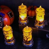 tanie Światła Halloween-2 szt. nagrobek czarnego kota na Halloween, elektroniczna świeca LED, oświetlenie do wnętrz i na zewnątrz, do restauracji, sypialni, na świąteczną atmosferę, dekoracyjna oprawa świetlna