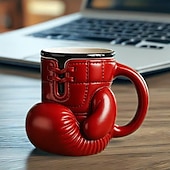 cheap Mugs &amp; Cups-Boxing Glove Mug, Funny Resin Stainless Steel Coffee Cup for Home, Unique Boxer Gift for Men, Boxing Lovers Novelty Drinkware