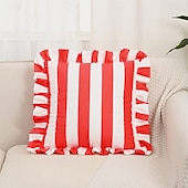 levne Potahy na ozdobné polštáře-1 ks Polyester Polštářový potah, Proužky Moderní Na běžné nošení Obdélníkový Zip Tradiční Klasický