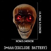 お買い得  ハロウィンパーティー用品-ハロウィーンの電動スカルヘッド。サウンドコントロールセンサーが光り、怖い口が開いていて、いたずらや飾りとして吊り下げられます。