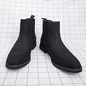 abordables Bottes de Chelsea-Bottines Chelsea blanches pour homme, idéales pour l&#039;automne et l&#039;hiver : élégantes et faciles à enfiler, idéales pour les professionnels urbains et les tenues décontractées élégantes.