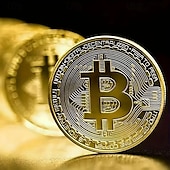 ieftine Evenimente de evenimente și petreceri-Set de 20 de monede bitcoin de colecție, jetoane criptografice metalice, cadou perfect pentru pasionații de afaceri și meșteșuguri, cadou pentru petreceri și evenimente.