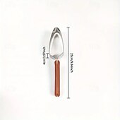 お買い得  キッチン用品＆小物-三角形の刃が付いたステンレス製のメロンスライサー、人間工学に基づいた木製ハンドルのフルーツカッター、スイカ、カンタロープなどに適した丈夫で安全なキッチンツール