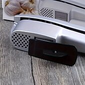 voordelige Keukengerei &amp; Gadgets-2-in-1 knoflooksnijder en -stamper, multifunctionele knoflookpers met reinigingsborstel, keukenhulp van aluminiumlegering voor eenvoudige knoflookbereiding