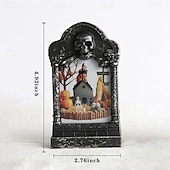 billige Dekorative lys-3/6 stk halloween led kirkegård gravsteiner halloween gravstein lys hodeskalle kirkegård lampe halloween dekor halloween hage gravstein skummel hjemsøkt hus dekorasjon