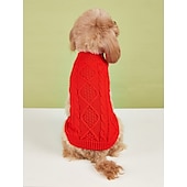 abordables Vêtements &amp; accessoires-Chien Manteau Pull Costume de chien Occasionnel Style simple Hiver Doux Lavable Mode Confortable Épais Extérieur Soirée Tenue Quotidienne Intérieur Décontracté Quotidien Vêtements pour Chiens for