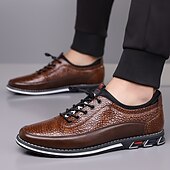 abordables Baskets-Baskets décontractées en similicuir texturé pour homme – chaussures à lacets légères pour la marche quotidienne, les voyages et le style urbain du week-end