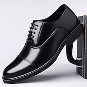 economico Formale-scarpe eleganti oxford marroni da uomo – design classico con punta a punta per lavoro, ufficio ed eventi formali