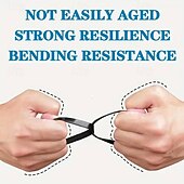 Недорогие Улучшение положения семей-500 шт. многоразовых черных самоблокирующихся нейлоновых кабельных стяжек разных размеров 100/150/200/250/300 мм, прочные кабельные стяжки для использования внутри и снаружи помещений, домашнего