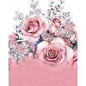 cheap 3D Flower Dress-Girls&#039; 3D Floral Rose Dress Long Sleeve Summer Spring Vacation Daily Holiday Princess Beautiful Sweet Kids 4-12 Years Casual Dress A Line Dress Knee-length Regular Fit