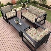 abordables Housse de canapé-Housse de coussin de siège d&#039;extérieur pour patio, housses en microfibre teintées en fil floral