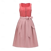 cheap Women-Oktoberfest Dress Dirndl Maid Bavarian German Munich Wiesn Women's Party Beer Festival Traditional Style Cloth Without Blouse (75CM)