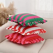 levne Potahy na ozdobné polštáře-1 ks Polyester Polštářový potah, Proužky Moderní Na běžné nošení Obdélníkový Zip Tradiční Klasický