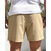 economico Pantaloncini casual-Per uomo Shorts Pantaloncini Estivi Pantaloncini casual Tasca Elastico in vita Coulisse Semplice Comodità Traspirante Corto All&#039;aperto Vacanza Canotta sportiva Casual Nero Bianco Micro-elastico