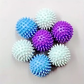 preiswerte Hausbedarf-12er-Pack wiederverwendbare magische Wäschebälle, Alternative zum Weichspüler, langlebige Wäschebälle gegen Verknoten und Schmutzentfernung, weiß/blau/lila, verbesserter Wasserwirbel für sanfte