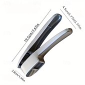 voordelige Keukengerei &amp; Gadgets-2-in-1 knoflooksnijder en -stamper, multifunctionele knoflookpers met reinigingsborstel, keukenhulp van aluminiumlegering voor eenvoudige knoflookbereiding