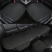 abordables Housses de siège de voiture-Ensemble de 3 coussins de siège de voiture d&#039;été en soie glacée, coussin de siège de voiture sans dossier, coussin frais en une seule pièce