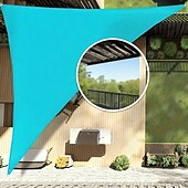 abordables Protection Solaire-1 voile d&#039;ombrage triangulaire d&#039;extérieur résistant aux UV, utilisé pour les pavillons, les jardins, les piscines, bleu ciel