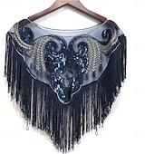 baratos Xale-Capa Elegante para Mulheres Proteção Solar Sem Mangas Com Lantejoulas Capa de Casamento Com Lantejoulas Para Casamento de Verão