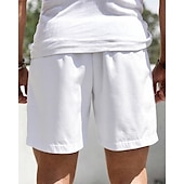 economico Pantaloncini casual-Per uomo Shorts Pantaloncini Estivi Pantaloncini casual Tasca Elastico in vita Coulisse Semplice Comodità Traspirante Corto All&#039;aperto Vacanza Canotta sportiva Casual Nero Bianco Micro-elastico