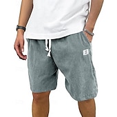 economico Pantaloncini casual-Per uomo Shorts Pantaloncini Estivi Pantaloncini casual Pantaloncini di velluto a coste Tasca Elastico in vita Coulisse Semplice Comodità Traspirante Corto All&#039;aperto Vacanza Canotta sportiva Casual