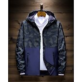 preiswerte Wasserdichte Jacken-Herren Wanderjacke Hardshelljacke Außen Wasserdicht Winddicht Wanderoutfits Wanderbekleidung Frühling Herbst Oberteil Jagd Camping / Wandern / Höhlenforschung Reisen Patchwork Schwarz Rot Blau