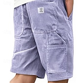 economico Pantaloncini casual-Per uomo Shorts Pantaloncini Estivi Pantaloncini casual Pantaloncini di velluto a coste Tasca Elastico in vita Coulisse Semplice Comodità Traspirante Corto All&#039;aperto Vacanza Canotta sportiva Casual