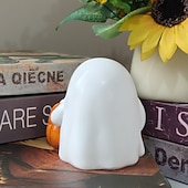 tanie Dekoracje wiszące i na stół na Halloween-Dynia Boo Buddies - urocza dekoracja ducha Halloween ozdoby na dynie urocze dekoracje stołowe świecąca dekoracja uroczych duchów