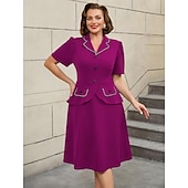 tanie Sukienki-Retro / vintage Lata 50. Rockabilly Południe Sukienka z linii Rozkloszowana sukienka Puszysta Krój A Damskie Formalny Biuro / praca Impreza w stylu retro Dla dorosłych Sukienka Wiosna i lato