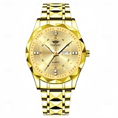 cheap Quartz Watches-Men&#039;s Quartz Watch High-definition Scratch Resistant Rhinestone Decorated Digital Circular Dial Night Light Display Date Calendar Multifunctional Fully Automatic Watch Birthday and Holiday Gift