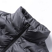 cheap Vests-Men&#039;s Hiking Vest Winter Vest Puffer Vest Sleeveless Vest Outdoor Thermal Warm Winter Zipper Polyester Black Khaki Dark Blue Hunting Fishing Climbing