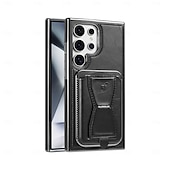 cheap Samsung Cases-Phone Case For Samsung Galaxy S25 S25 Plus S25 Ultra S24 S24 Ultra Plus S23 Ultra Plus Back Cover with Stand Holder Card Slot Shockproof Retro TPU PU Leather
