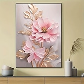 お買い得  植物画 プリント-プリント キャンバス地プリント - 抽象画 フローラル柄 近代の 伝統風 アートプリント