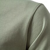 billige Herre Elite T-skjorter &amp; Tank-Herre T skjorte Langermet Crew-hals Alle årstider Helfarge Strikketøy Daglig Fritid falske to stykker utendørs Feriereise Hjem Svart Brun Grønn Topp T-skjorte for menn