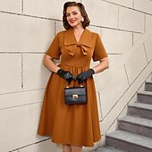 levne Šaty-Retro 50. léta Rockabilly Polední Šaty na šaty Flare šaty Větší velikosti A-Linie Dámské Dovolená Maturita Párty a večer Dospělí Šaty Jaro léto