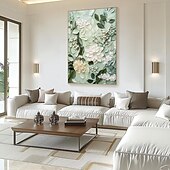 preiswerte Ölgemälde-Mintura handgefertigte 3D-Textur-Blumenölgemälde auf Leinwand, Wandkunst, Dekoration, modernes abstraktes Bild für die Inneneinrichtung, gerolltes, rahmenloses, ungedehntes Gemälde