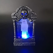 billige Dekorative lys-3/6 stk halloween led kirkegård gravsteiner halloween gravstein lys hodeskalle kirkegård lampe halloween dekor halloween hage gravstein skummel hjemsøkt hus dekorasjon