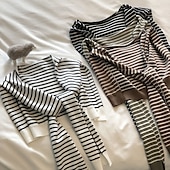 billige Sjal og omslag til kvinner-Dame Skjerf for kvinner Gate Daglig Stevnemøte Svart Hvit Brun Skjerf Stripe