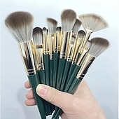 cheap Personal Care &amp; Health-14PCS Makeup Brush Set, Professional Foundation Blending Eyeshadow Eyeliner Contour Face Brushes with Soft Synthetic Bristles and Wooden Handles for Beginners and Pros