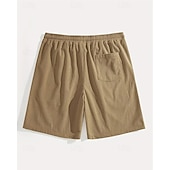 tanie Szorty casualowe-Męskie Szorty waflowe Szorty Letnie szorty Szorty na co dzień Kieszeń Elastyczny pas Ściągana na sznurek Równina Komfort Oddychający Do kolan Na zewnątrz Urlop Sportowy Codzienny Czarny Biały Średnio