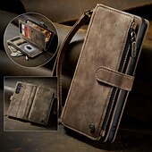 cheap Samsung Cases-Case with Wrist Strap CASEME C30 Samsung Series Zip Multi-Card Pouch PU Leather Case